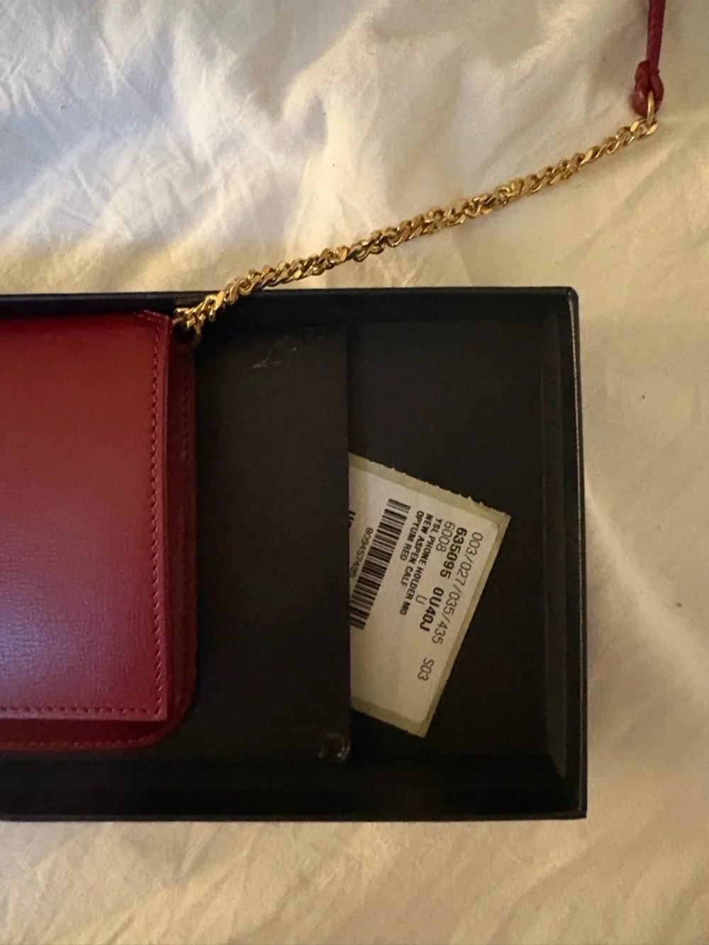 Saint Laurent Red Leather Crossbody - Picture 8 of 10